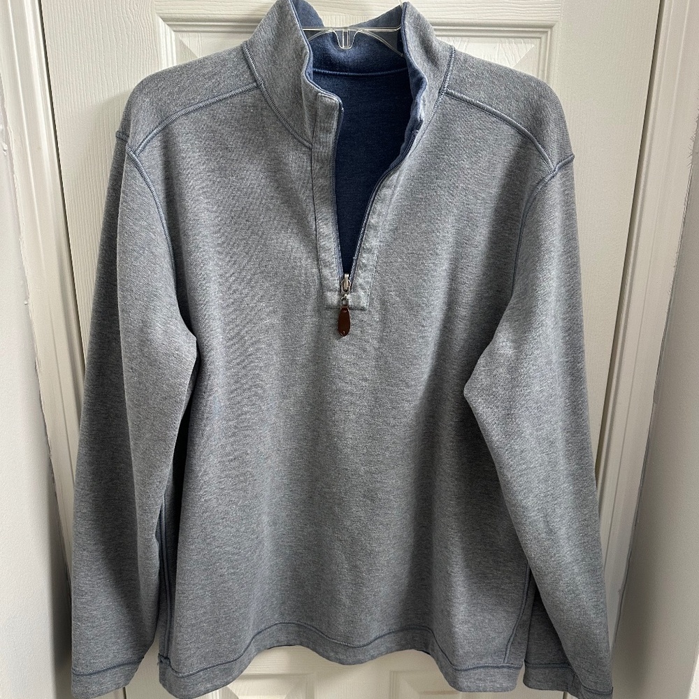 Reversible Quarter Zip Sweater